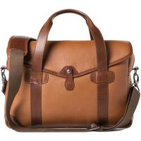 

Barber Shop Bob Cut Messenger Media Bag, Medium, Grained Brown Leather