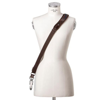 

Barber Shop Full Beard Single Bridle Cross Body Camera Strap, Dark Brown Leather