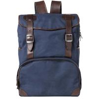 

Barber Shop Mop Top Camera Backpack, Blue Canvas & Dark Brown Leather