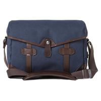 

Barber Shop Pageboy Messenger Camera Bag, Small, Blue Canvas & Dark Brown Leather