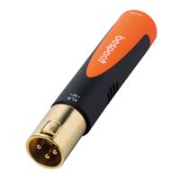 

Bespeco SLAD125 XLR Male to 1/4" Mono Female Adapter, Black/Orange