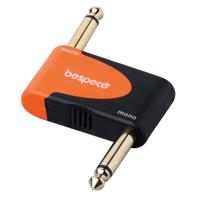 

Bespeco SLAD160 Right Angle 1/4" Mono Male to Right Angle 1/4" Mono Male Adapter, Black/Orange