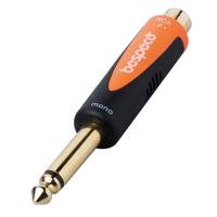 

Bespeco 1/4" Mono Male to RCA Female Adapter, Black/Orange