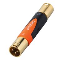 

Bespeco XLR Male to XLR Male Silos Adapter, Black/Orange