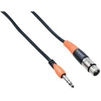 

Bespeco SILOS Series 3' Microphone Cable with Moulded Cannon XLR Female to 1/4" Male Stereo Jack, Oxygen Free Copper, Black/Orange