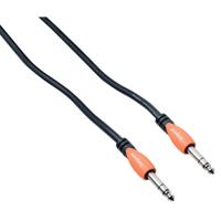 

Bespeco Silos Series 1' Instrument Cable with 1/4" TRS Stereo to 1/4" TRS Stereo Jacks, Black/Orange