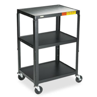 

Bretford 26-42" Adjustable Height A/V Cart with 4" Casters, Black