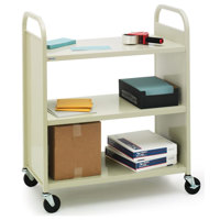 

Bretford Mobile Book and Utility Truck with 3x Flat Shelf, Putty Beige