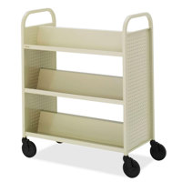 

Bretford Mobile Book and Utility Truck with 3x Double-sided Slant Shelf, Putty Beige