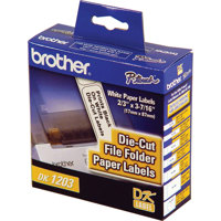 

Brother DK1203 File Folder White Paper Labels, 300 Labels
