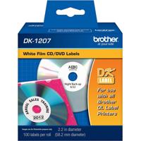 

Brother 2.2" Diameter CD/DVD White Film Labels for QL Label Printers, 100 Labels