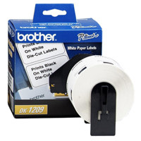 

Brother DK1209 1.1x2.4" Small Address White Paper Labels, 800 Labels