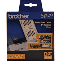 

Brother 24mm (0.94") Round Paper Adhesive Label, 1000 Labels
