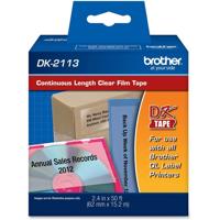 

Brother DK2113 2.4"x50' Black on Clear Continuous Length Film Tape