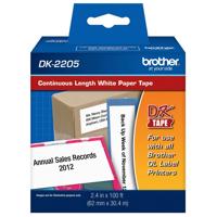 

Brother 2.4"x100' Black on White Continuous Length Paper Tape