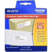 

Brother 1.1"x100' Black on White Continuous Length Paper Tape