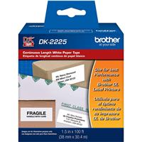 

Brother 1.5"x100' Continuous Length Paper Tape for QL Label Printers, Black on White