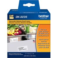 

Brother 1.1x2.1" Small Removable White Paper Labels for QL-800, QL-810W and QL-820NWB Printers, 800 Labels Per Roll