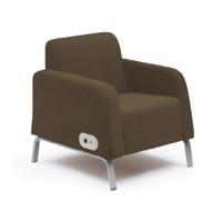 

Bretford Motiv SGL Arm Chair, Hue Latte Fabric, Power on Left