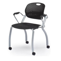 

Bretford Student Arm Chair, Stacking with Casters, Aluminum