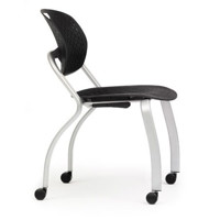 

Bretford Student Armless Chair, Stacking with Casters