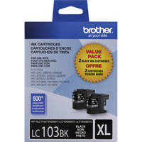 

Brother LC203 Innobella High-Yield XL Ink Cartridges, 550 Pages Yield/Cartridge, Black, 2-Pack
