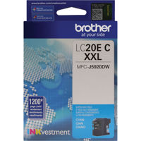 

Brother LC20E INKvestment Super High-Yield Ink Cartridge, 1200 Pages Yield, Cyan