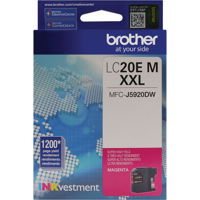 

Brother LC20E INKvestment Super High-Yield Ink Cartridge, 1200 Pages Yield, Magenta