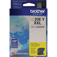 

Brother LC20E INKvestment Super High-Yield Ink Cartridge, 1200 Pages Yield, Yellow