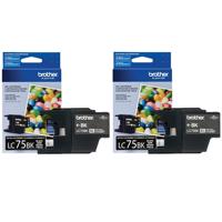 

Brother 2 Pack LC75BK Innobella High Yield (XL Series) Black Ink Cartridge, 600 Pages Yields