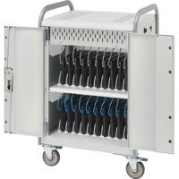 

Bretford Link L MDMLAP20NR 20-Unit Network Ready Storage Cart for Laptop/Netbook, Aluminum Handles, Concrete Paint