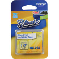 

Brother 0.47"x26.2' Non-Laminated Tape for P-Touch Labelers, Blue on White