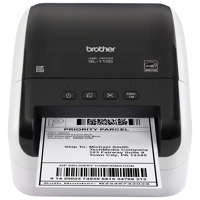 

Brother QL1100 Wide Format Professional Label Printer, 4.09" Label Width, 69 Labels Per Min Print Speed, 300x300 dpi Resolution, Black & White