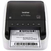 

Brother QL1110 Wide Format Professional Label Printer with Multiple Connectivity Options, 4.09" Label Width, 69 Labels Per Min Print Speed, 300x300 dpi Resolution, Black & White