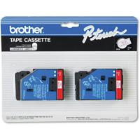 

Brother 12mm (0.47") Red on White Tape for P-Touch Labelers, 7.7m (25.2') Length, 2 Pack
