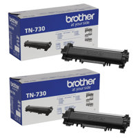 

Brother 2 Pack TN730 Standard Yield Black Toner Cartridge, Up to 1200 Pages Yield