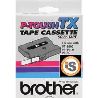 

Brother 0.47"x50' Laminated Tape for P-Touch Labelers, Black on Clear