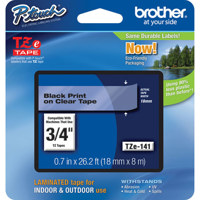 

Brother 0.7" Black On Clear Tape for P-Touch (26.2')