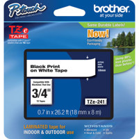 

Brother Tze241 18mm (0.7") Black on White Tape for P-Touch Label Printers, 8m (26.2') Length