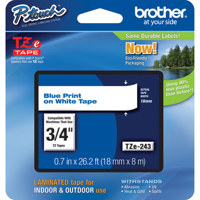 

Brother TZe243 0.7" Blue On White Tape for P-Touch (26.2')