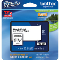 

Brother 1.4" Black Print On White Laminated Tape (26.2')