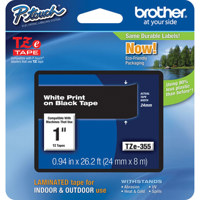 

Brother 24mm (0.94") White On Black Tape for P-Touch 8m (26.2')