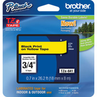 

Brother TZe641 0.7" Black on Yellow Tape for P-Touch (26.2')