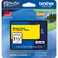 

Brother 1.4" Black on Yellow Tape for P-Touch (26.2')