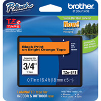 

Brother 0.7" Black on Fluorescent Orange Tape for P-Touch (16.4')