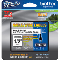 

Brother 0.47" Black on White Flexible ID Tape (26.2')
