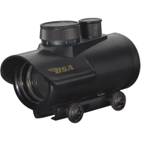 

BSA Optics 1x30mm Red, Green & Blue Dot Rifle, Shotgun & Handgun Scope, Matte Black Finish with 5 MOA Illuminated Reticle