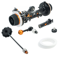 

Bright Tangerine Revolvr Dual-Sided 19mm Studio Follow Focus Kit, Includes 4D Speed Crank, Handwheel Extension, Hard Stop Pack, 15mm LWS Core Bridge, Marking Disc (Large Handwheel)