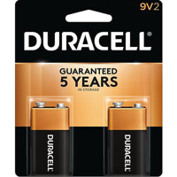 

Duracell CopperTop 9 Volt Alkaline Battery, 2-Pack