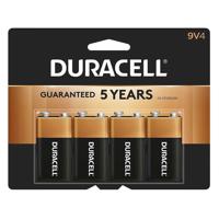 

Duracell CopperTop 9 Volt Alkaline Battery, 4-Pack